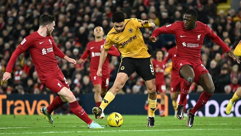 ليفربول يتعادل مع وولفرهامبتون في كأس الاتحاد الإنكليزي