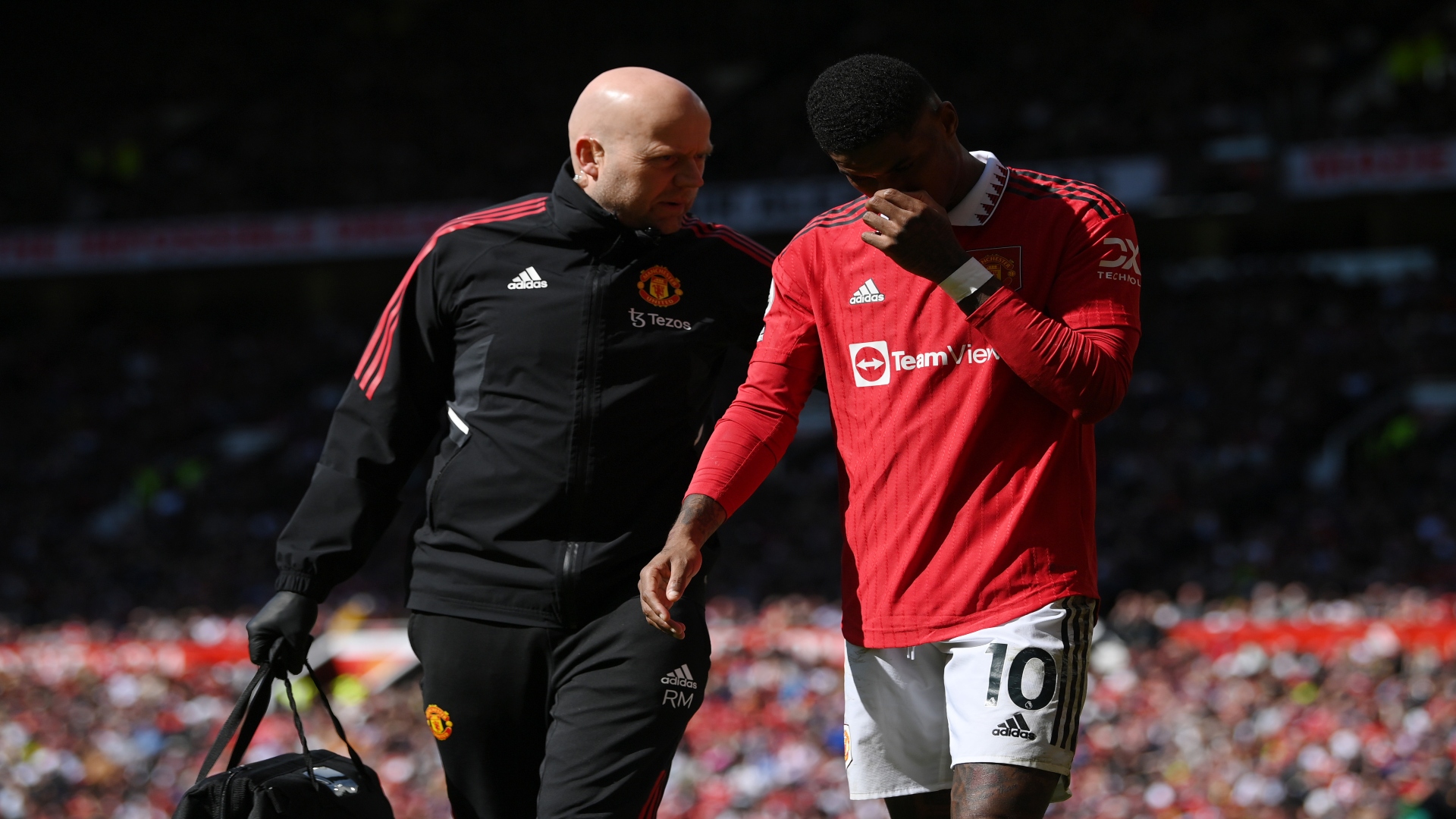 Rashford back in Man Utd training