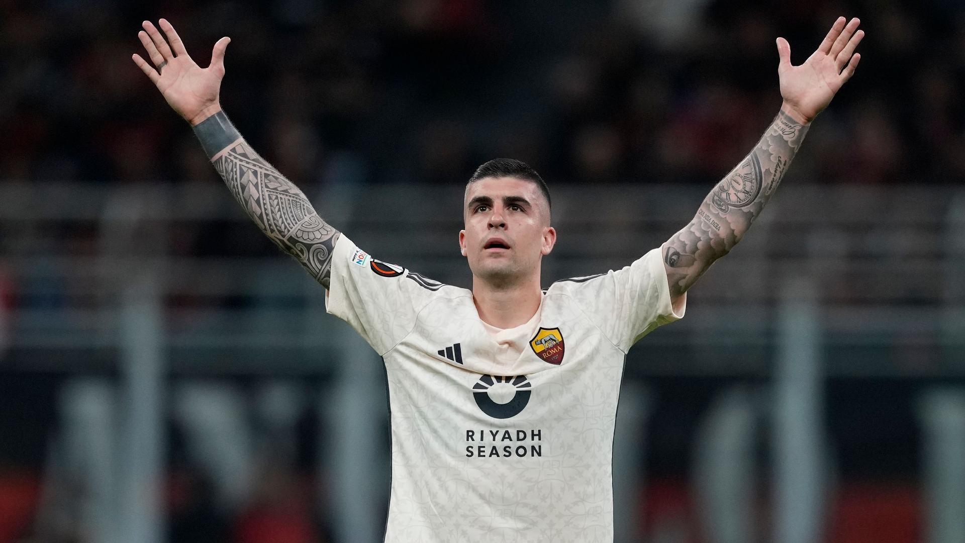 Gianluca Mancini gives Roma first-leg advantage against AC Milan