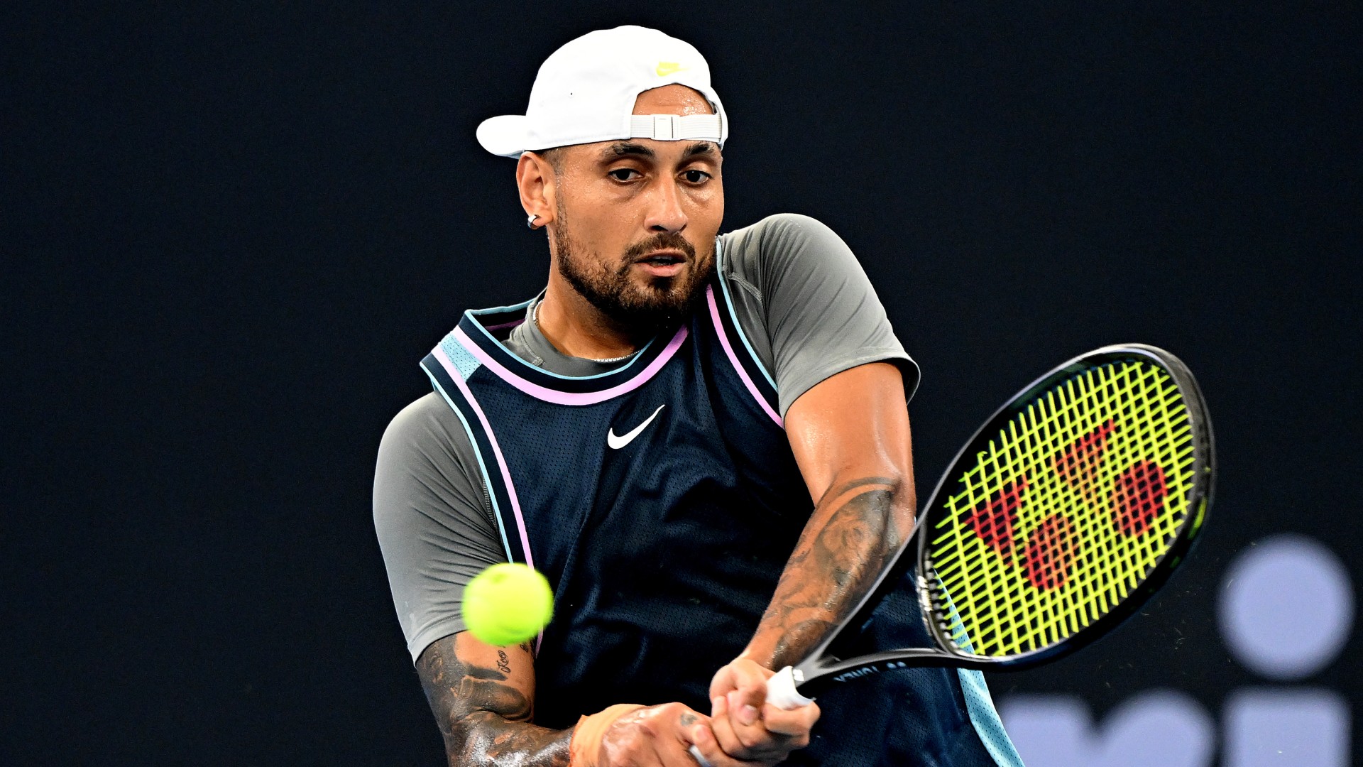 Kyrgios beaten on singles return