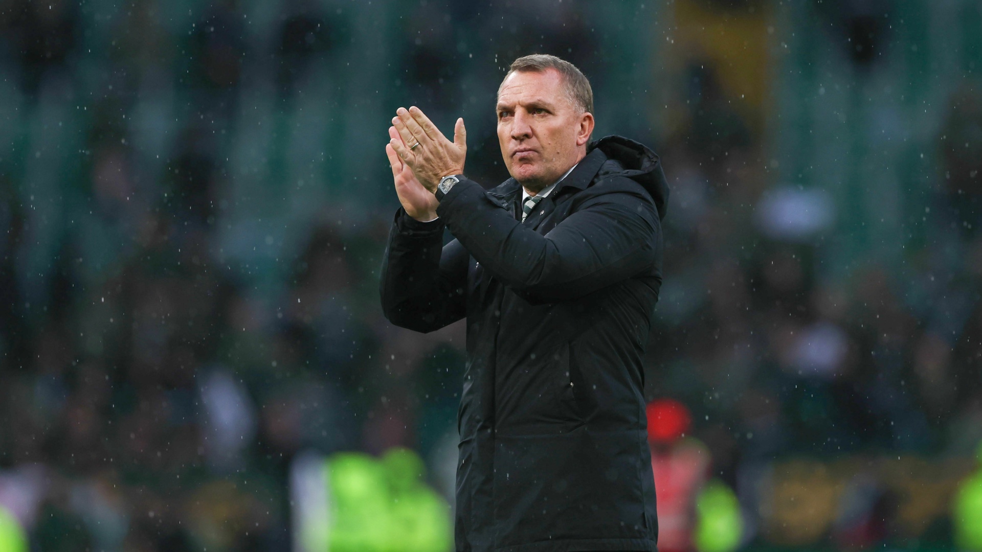 Brendan Rodgers reacts to Hibernian