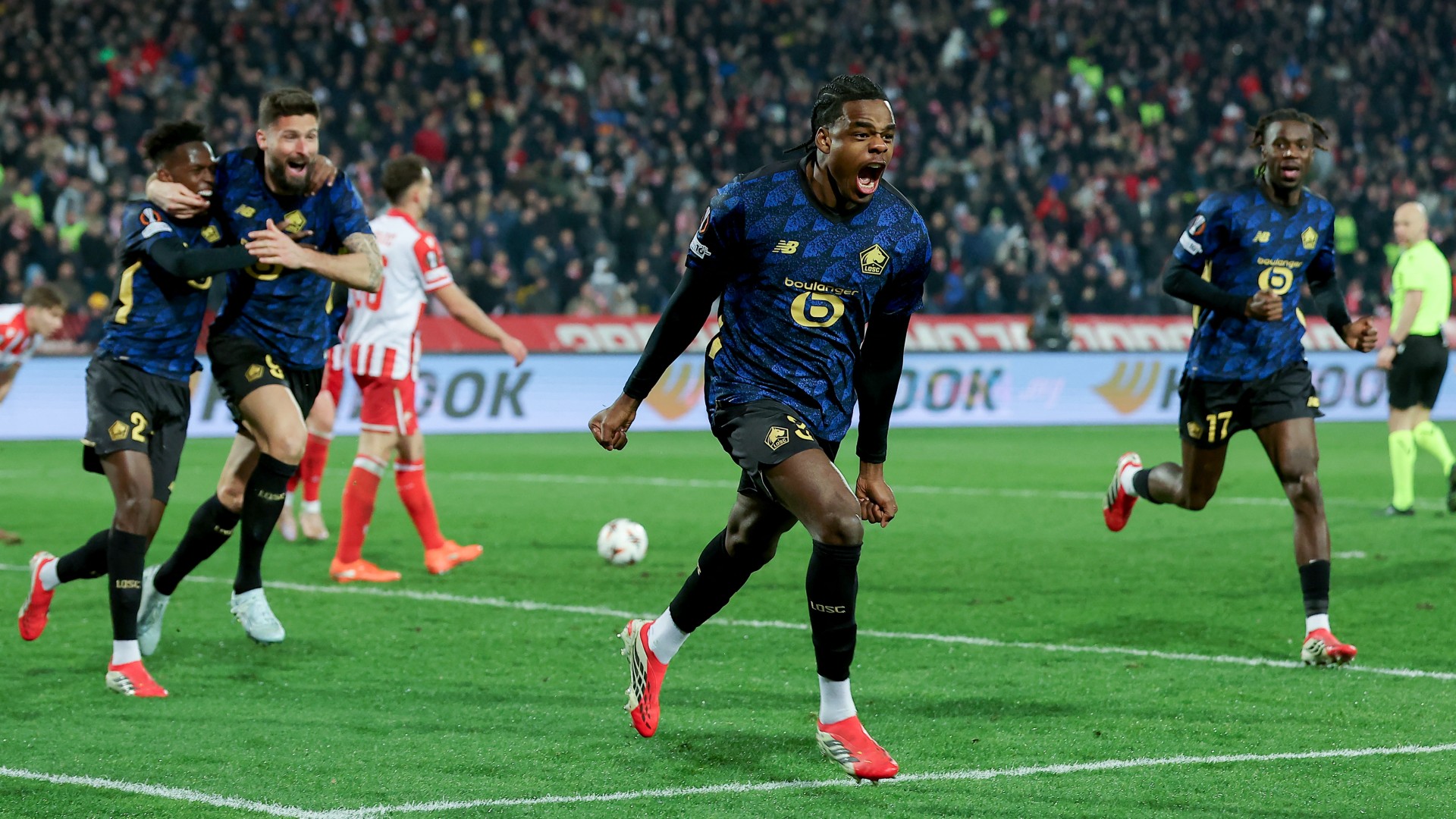 Red Star 0-2 Lille (1-2 agg, aet)