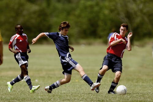 playing football